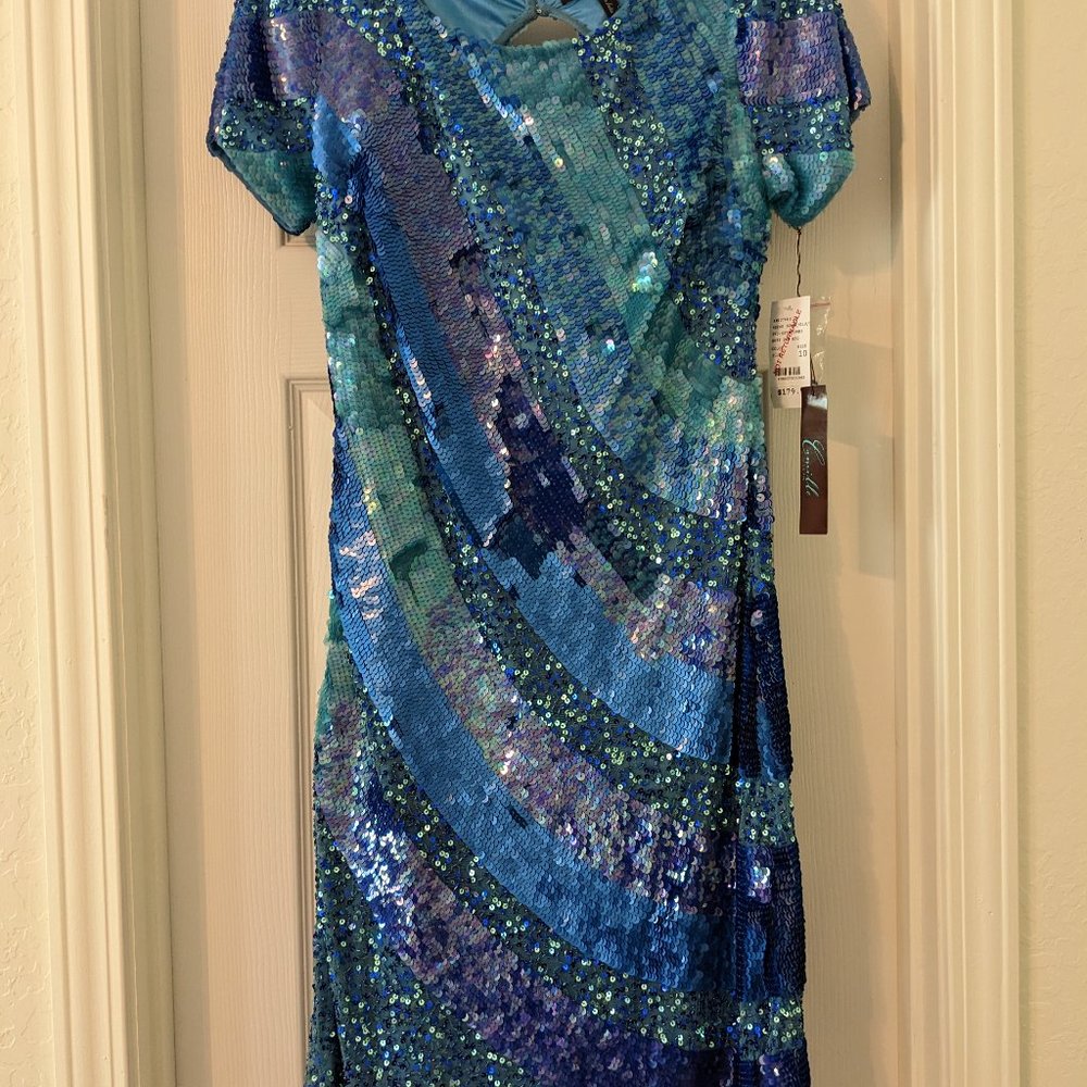 Camille La Vie, Beautiful Blue/Royal  sequin party dress